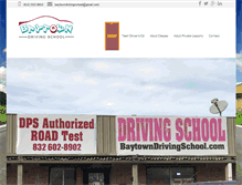 Tablet Screenshot of baytowndrivingschool.com